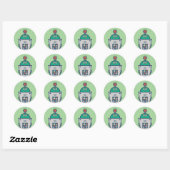 Sticker Rond Robots Hobby AI (Feuille)