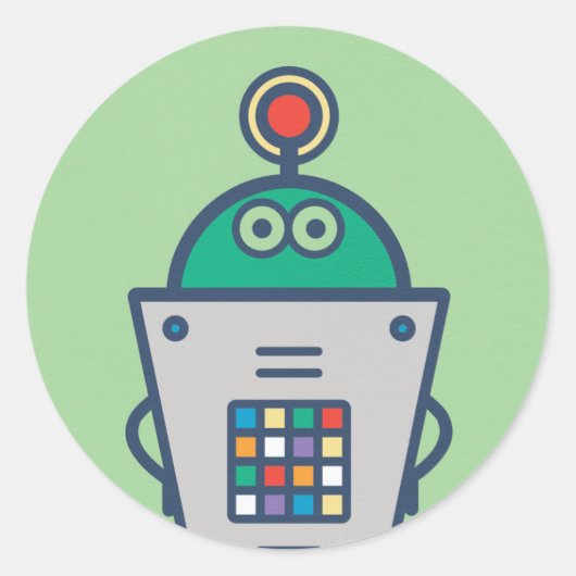 Sticker Rond Robots Hobby AI (Devant)