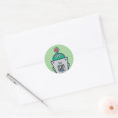 Sticker Rond Robots Hobby AI (Enveloppe)