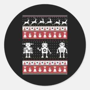 Sticker Rond Robots moches