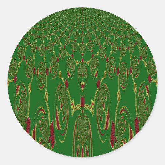 Sticker Rond Robots verts (Devant)