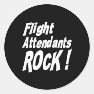 Sticker Rond Roche de stewards (hôtesse de l'air) ! Autocollan