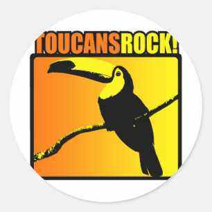 Sticker Rond Roche de toucans !
