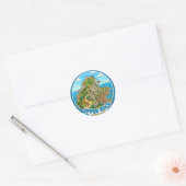 Sticker Rond Roche supérieure de Gibraltar (Enveloppe)