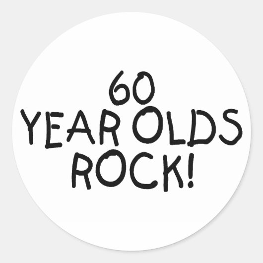 Sticker Rond Rocher de 60 ans (Devant)