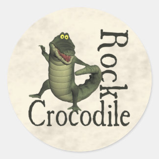 Sticker Rond Rocher de crocodile