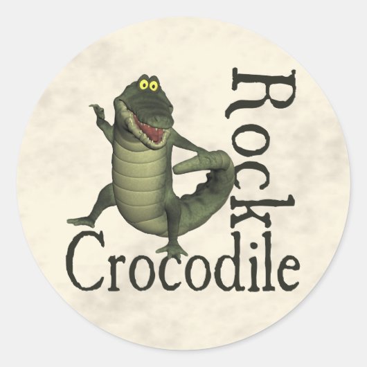 Sticker Rond Rocher de crocodile (Devant)