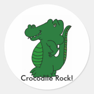 Sticker Rond Rocher de crocodile ! Feuille d'autocollants (20)