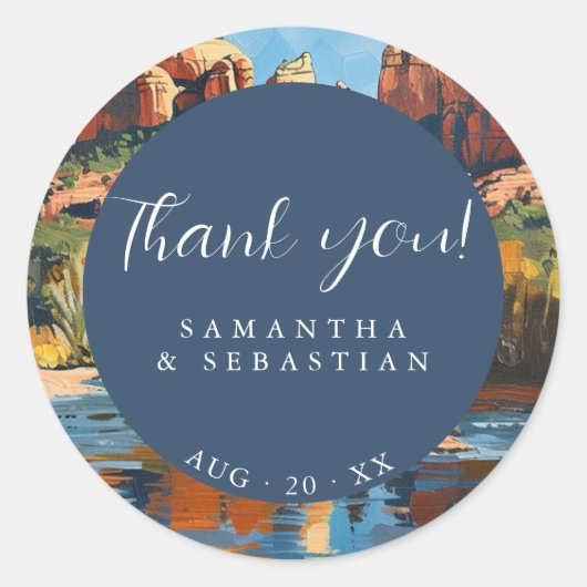 Sticker Rond Rocher de la cathédrale de Sedona Red Rock (Devant)