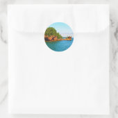 Sticker Rond Rocher de lune de miel (Sac)