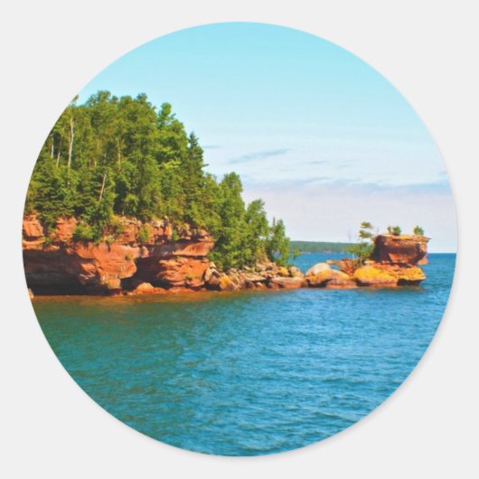 Sticker Rond Rocher de lune de miel (Devant)