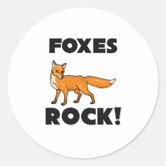 Sticker Rond Rocher de renards (Devant)