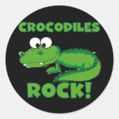 Sticker Rond Rocher des crocodiles (Devant)