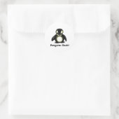 Sticker Rond Rocher des pingouins ! (Sac)