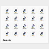 Sticker Rond Rocher des Puffins ! (Feuille)