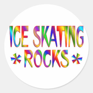 STICKER ROND ROCHERS DE PATINAGE À GLACE