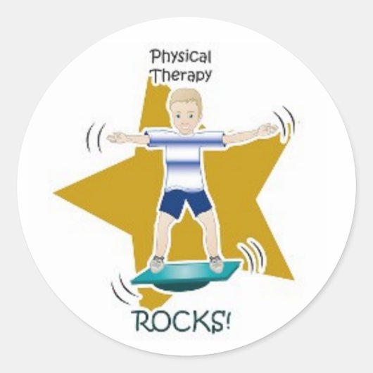 Sticker Rond Rochers de Thérapie Physique ! (Devant)