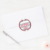 Sticker Rond Rochers de volley-ball rose (Enveloppe)