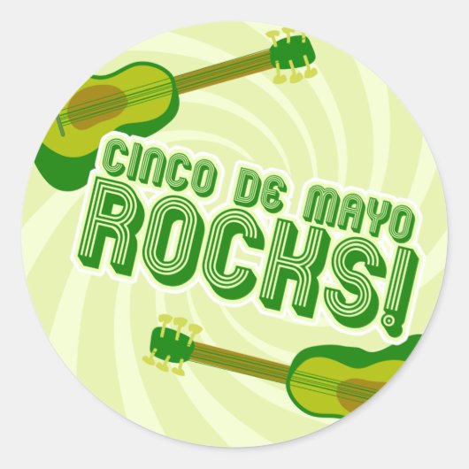 Sticker Rond Roches de Cinco De Mayo ! (Devant)