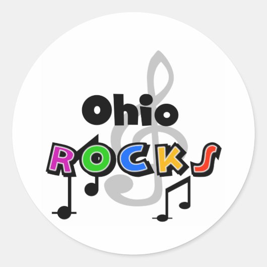 Sticker Rond Roches de l'Ohio (Devant)