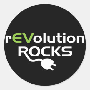 Sticker Rond Roches de véhicules électriques - EV