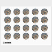 Sticker Rond Roches du lac Supérieur (Feuille)
