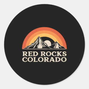 Sticker Rond Roches rouges Colorado