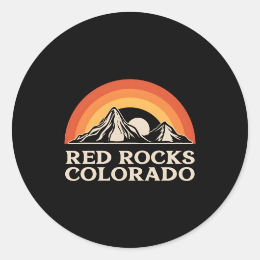 Sticker Rond Roches rouges Colorado (Devant)
