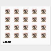 Sticker Rond Rochester Beauty & Dot.Ca (Feuille)