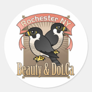 Sticker Rond Rochester Beauty & Dot.Ca