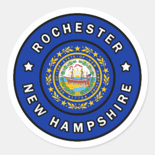 Sticker Rond Rochester New Hampshire