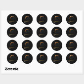 Sticker Rond Rochester Solar Eclipse 2024 Totalité 8 avril (Feuille)