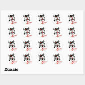 Sticker Rond Rock and Roll ne mourra jamais ! (Feuille)