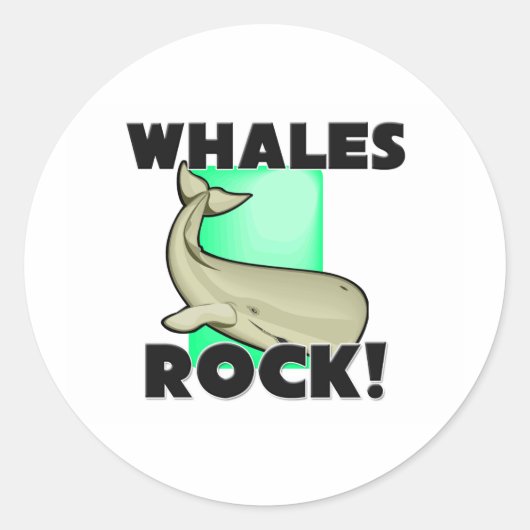 Sticker Rond Rock baleines (Devant)