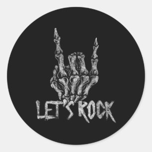 Sticker Rond Rock Band Tee - shirts For Women Rock And Roll s F