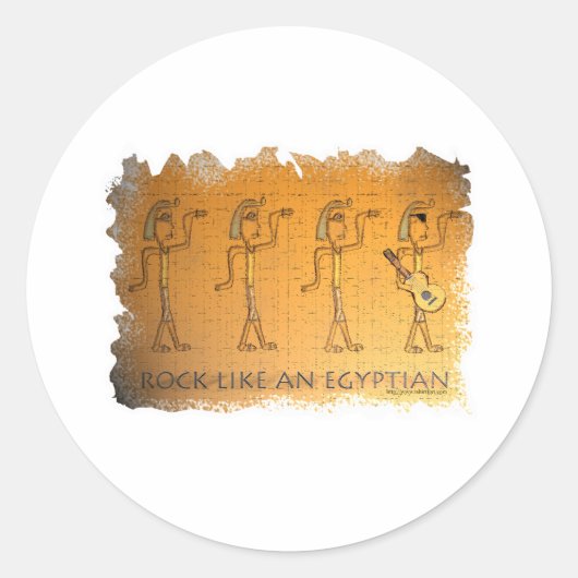 Sticker Rond Rock comme un Egyptien (Devant)