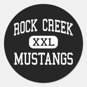 Sticker Rond Rock Creek - Mustangs - High - Saint George Kansas
