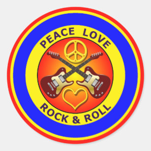 STICKER ROND ROCK D'AMOUR DE PAIX