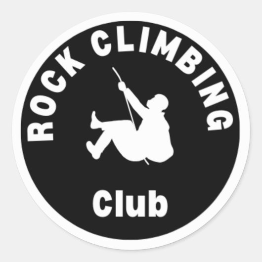 Sticker Rond Rock escalade club (Devant)