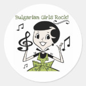 Sticker Rond Rock féminin bulgare (Devant)