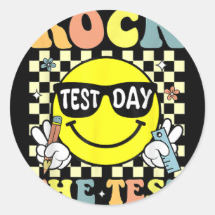 Sticker Rond Rock Le Test Test Tester Enseignant Motivation