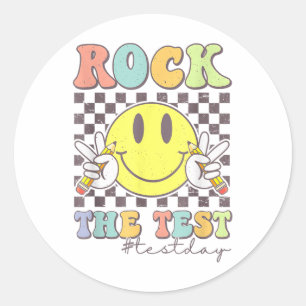 Sticker Rond Rock Le Test Test Tester Enseignant Motivation
