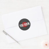 Sticker Rond Rock N Roll (Enveloppe)