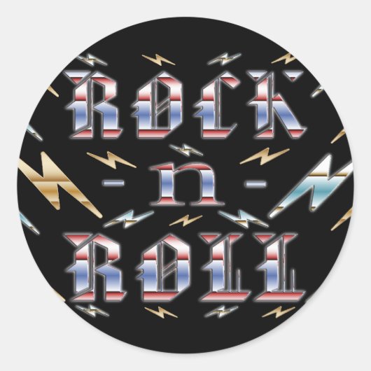 Sticker Rond Rock-n-Roll (Devant)