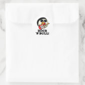 Sticker Rond Rock n Roll Funny Sushi Roll Pun (Sac)