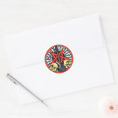 Sticker Rond Rock n Roll Star (Enveloppe)
