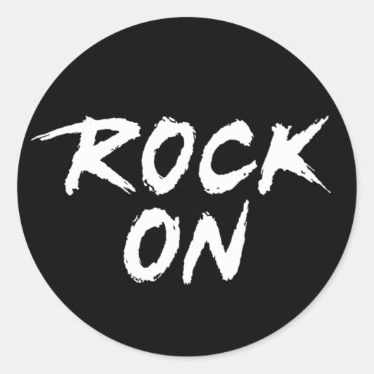 Sticker Rond Rock On (Devant)