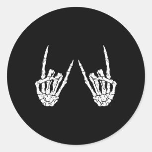 Sticker Rond Rock On Band Rock Et Roll Costume Halloween Hommes