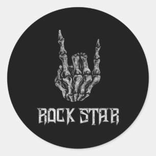 Sticker Rond Rock On Band Tee - shirts For Women Rock And Roll