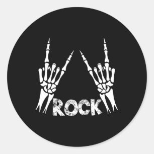 Sticker Rond Rock On Band Tee - shirts For Women Rock And Roll